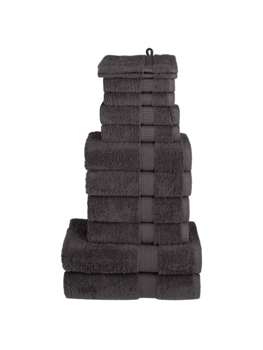 12dílná sada ručníků premium solund antracitová 600 g/m²