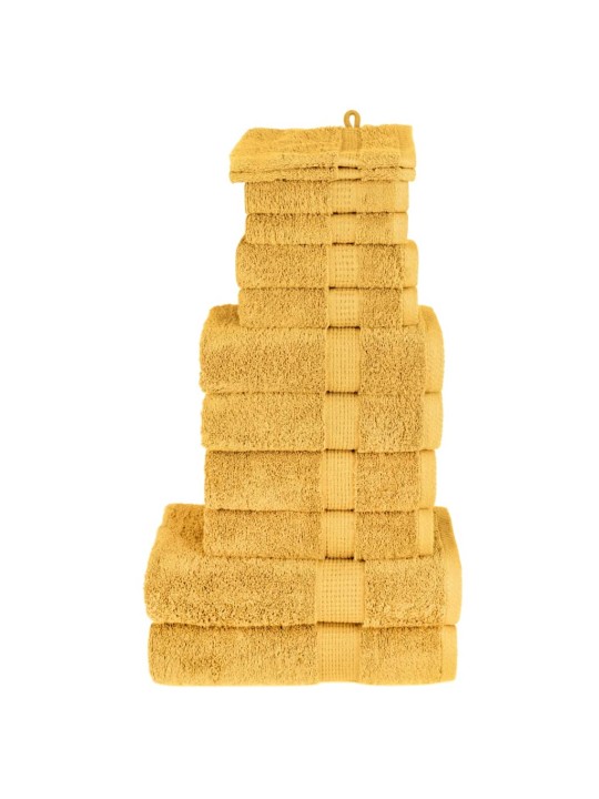 12dílná sada ručníků premium solund zlatá 600 g/m²