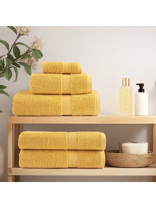 12dílná sada ručníků premium solund zlatá 600 g/m²