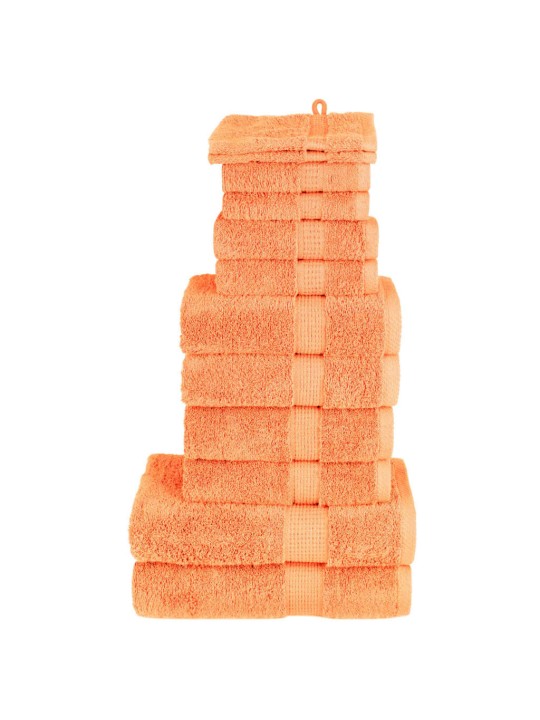 12dílná sada ručníků premium solund oranžová 600 g/m²