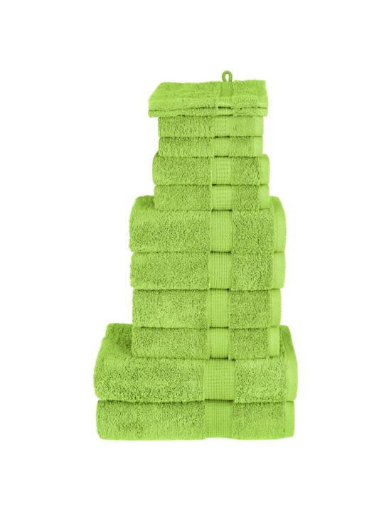 12dílná sada ručníků premium solund zelená 600 g/m²