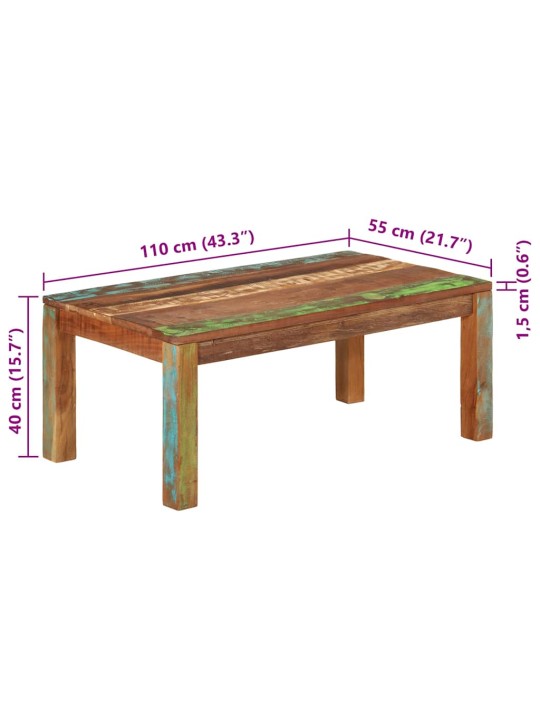 Konferenční stolek 110 x 55 x 40 masivní recyklované dřevo