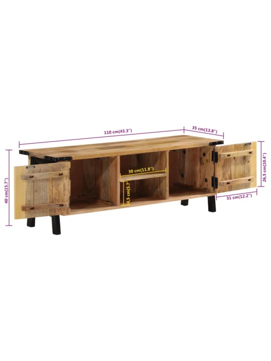 TV skříňka 110 x 35 x 40 cm masivní mangovníkové dřevo