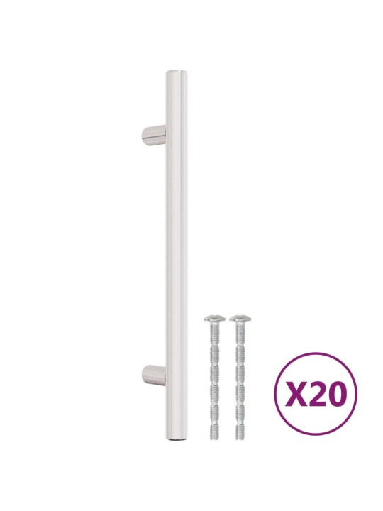 Nábytkové úchytky 20 ks stříbrné 128 mm nerezová ocel