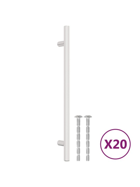 Nábytkové úchytky 20 ks stříbrné 192 mm nerezová ocel