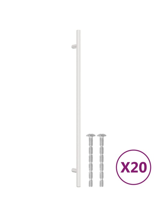 Nábytkové úchytky 20 ks stříbrné 320 mm nerezová ocel