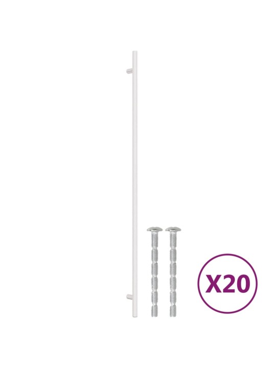 Nábytkové úchytky 20 ks stříbrné 480 mm nerezová ocel