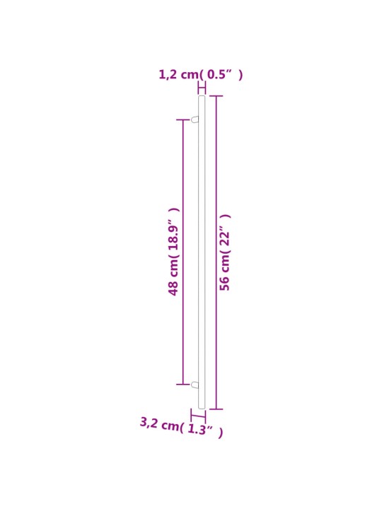 Nábytkové úchytky 20 ks zlaté 480 mm nerezová ocel