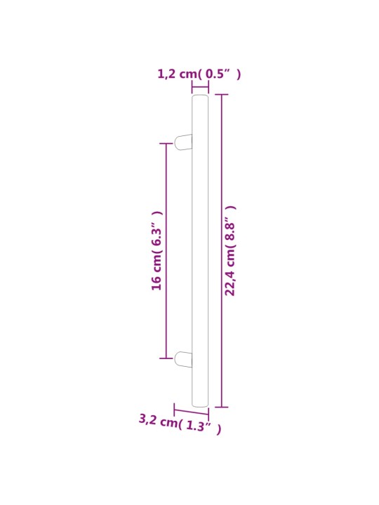 Nábytkové úchytky 20 ks černé 160 mm nerezová ocel