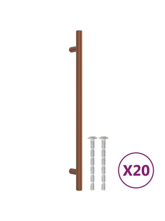 Nábytkové úchytky 20 ks bronzové 224 mm nerezová ocel