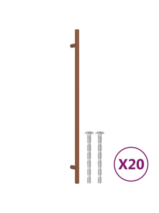 Nábytkové úchytky 20 ks bronzové 320 mm nerezová ocel