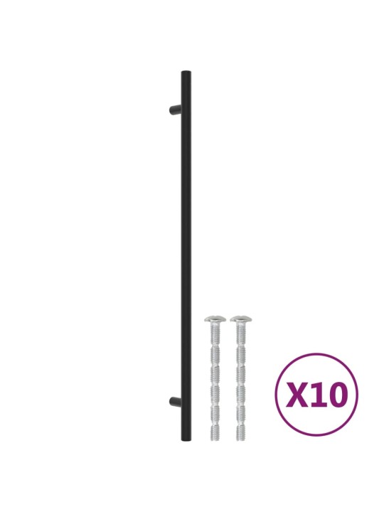 Nábytkové úchytky 10 ks černé 320 mm nerezová ocel