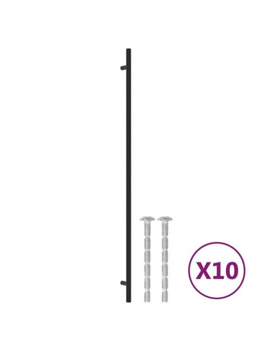 Nábytkové úchytky 10 ks černé 480 mm nerezová ocel