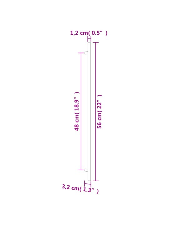 Nábytkové úchytky 10 ks bronzové 480 mm nerezová ocel