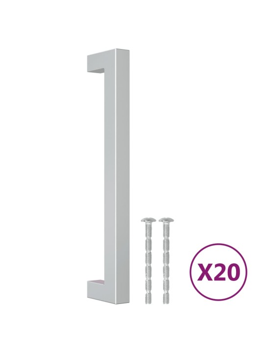 Nábytkové úchytky 20 ks stříbrné 160 mm nerezová ocel