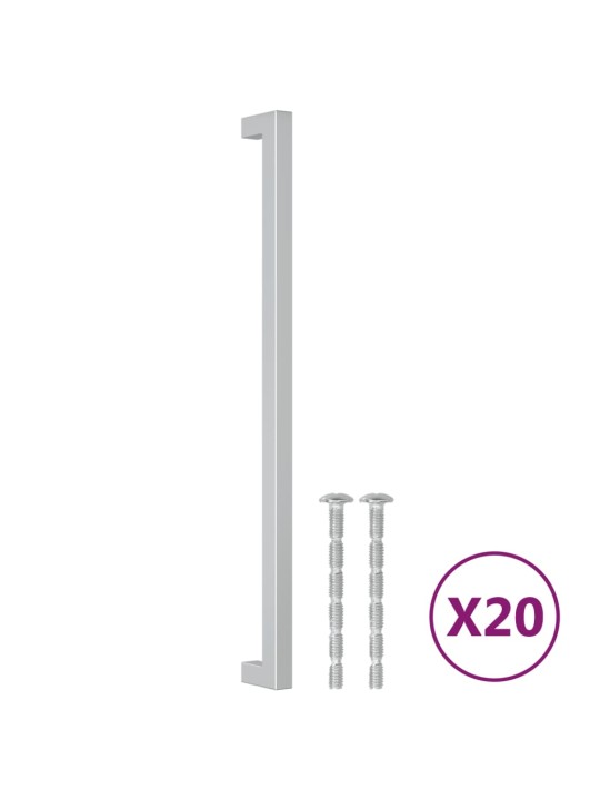 Nábytkové úchytky 20 ks stříbrné 320 mm nerezová ocel