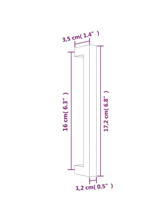 Nábytkové úchytky 20 ks zlaté 160 mm nerezová ocel