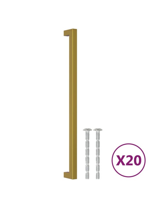 Nábytkové úchytky 20 ks zlaté 320 mm nerezová ocel