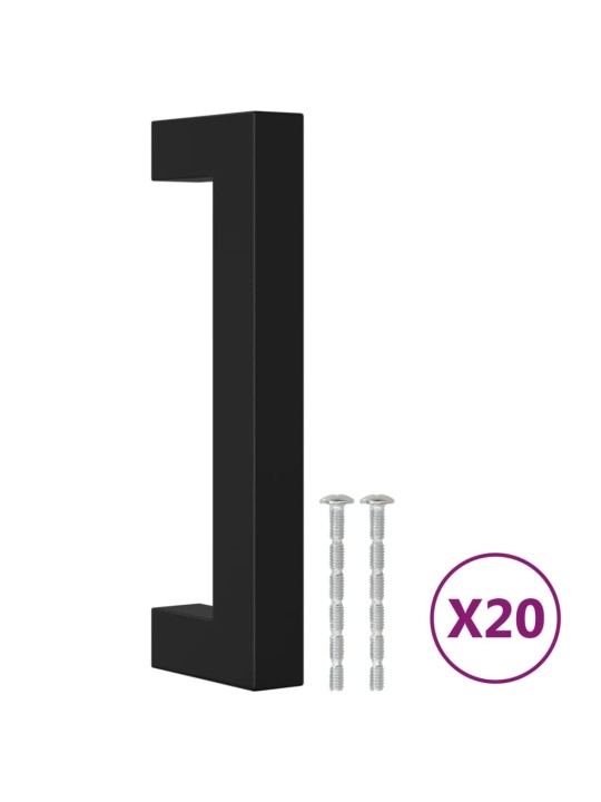Nábytkové úchytky 20 ks černé 96 mm nerezová ocel