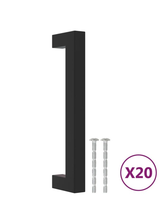 Nábytkové úchytky 20 ks černé 128 mm nerezová ocel