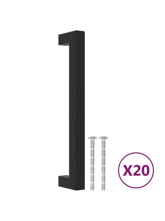 Nábytkové úchytky 20 ks černé 160 mm nerezová ocel