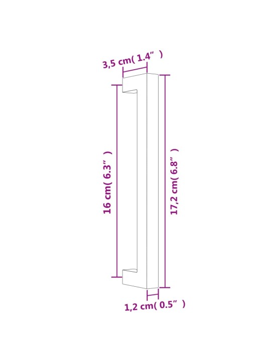 Nábytkové úchytky 20 ks černé 160 mm nerezová ocel