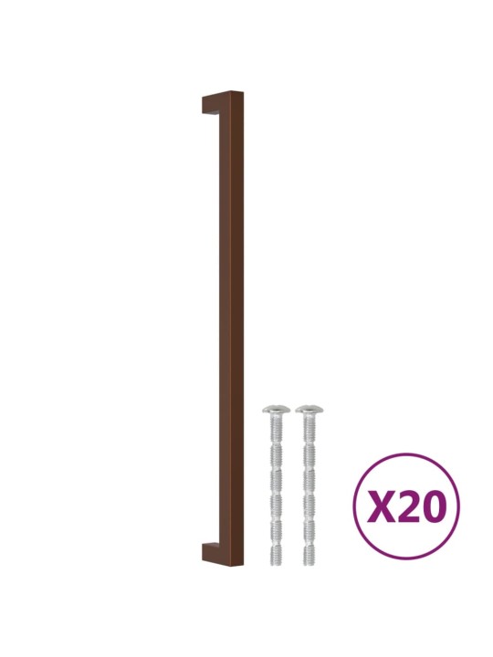 Nábytkové úchytky 20 ks bronzové 320 mm nerezová ocel