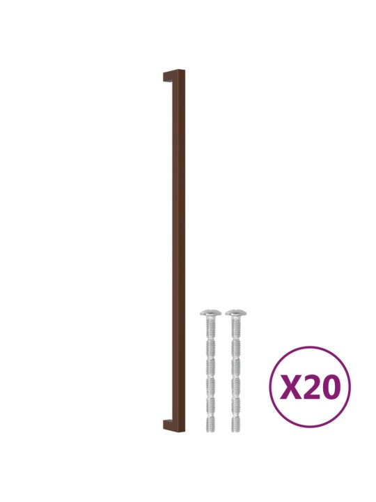 Nábytkové úchytky 20 ks bronzové 480 mm nerezová ocel