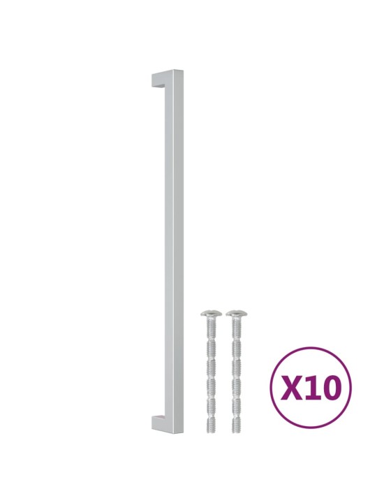 Nábytkové úchytky 10 ks stříbrné 320 mm nerezová ocel