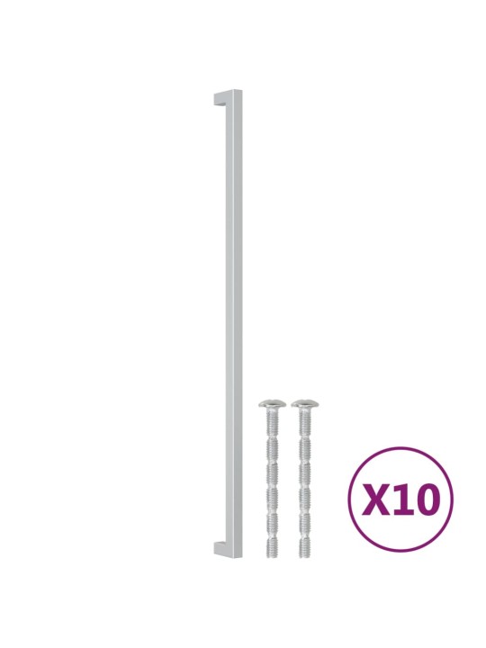 Nábytkové úchytky 10 ks stříbrné 480 mm nerezová ocel