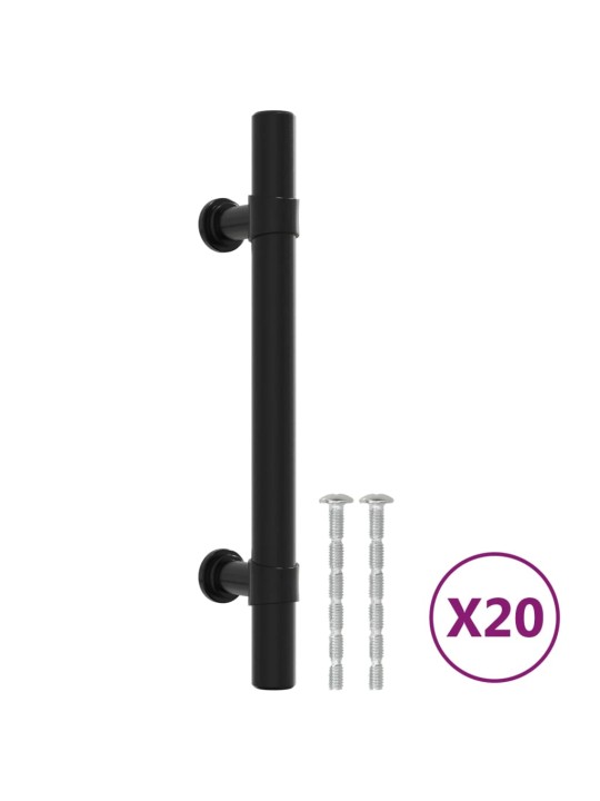 Nábytkové úchytky 20 ks černé 96 mm nerezová ocel