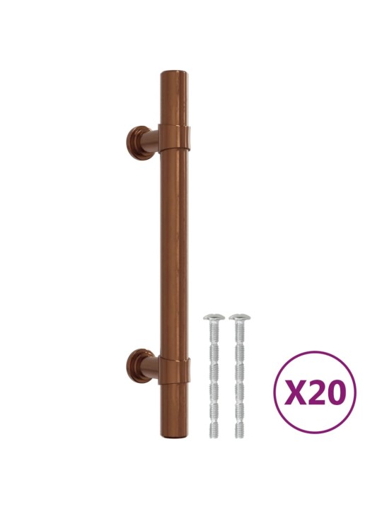 Nábytkové úchytky 20 ks bronzové 96 mm nerezová ocel