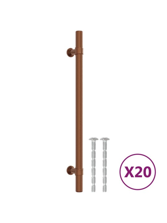 Nábytkové úchytky 20 ks bronzové 192 mm nerezová ocel