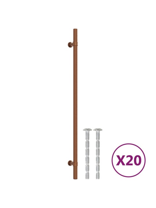 Nábytkové úchytky 20 ks bronzové 320 mm nerezová ocel