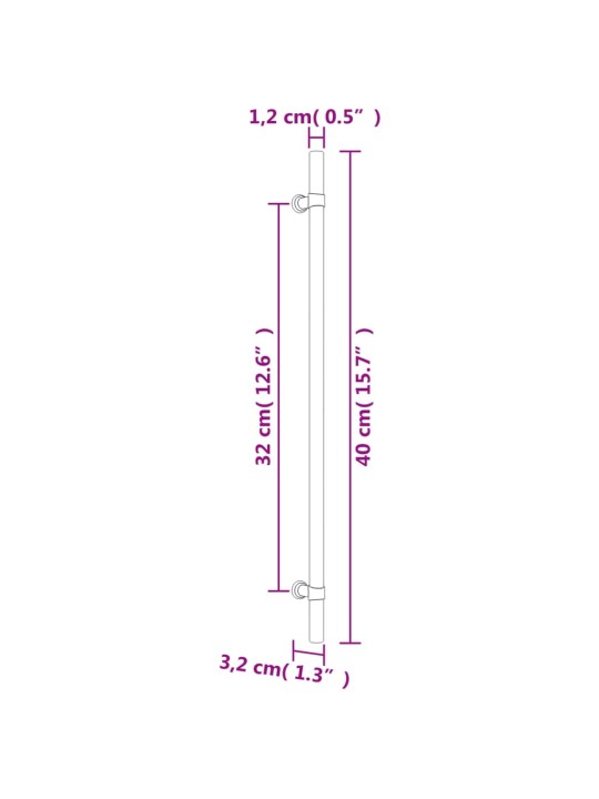 Nábytkové úchytky 20 ks bronzové 320 mm nerezová ocel