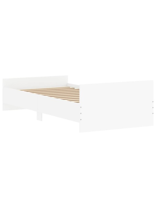 Rám postele bílý 90 x 200 cm kompozitní dřevo