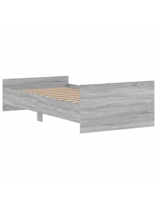 Rám postele šedý sonoma 90 x 200 cm kompozitní dřevo