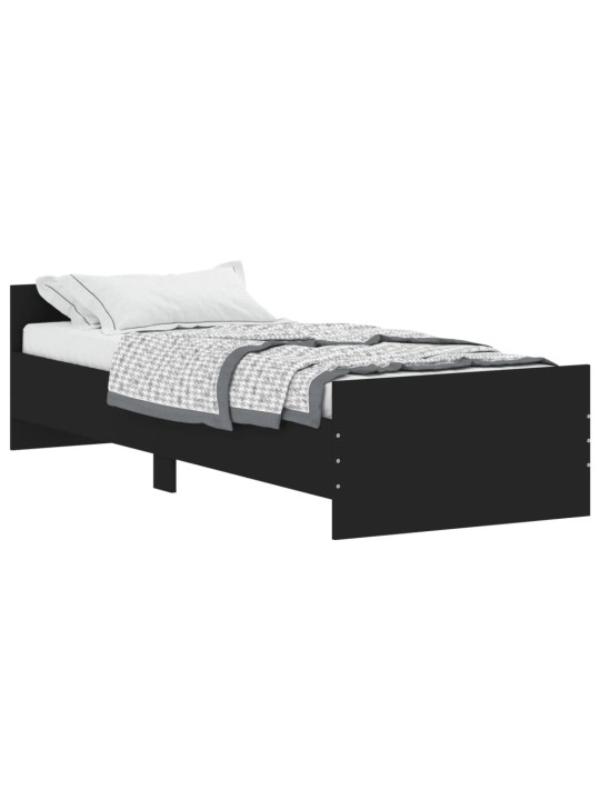 Rám postele černý 75 x 190 cm Small Single kompozitní dřevo