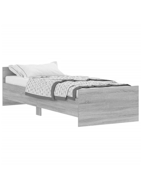 Rám postele šedý sonoma 75x190 cm Small Single kompozitní dřevo