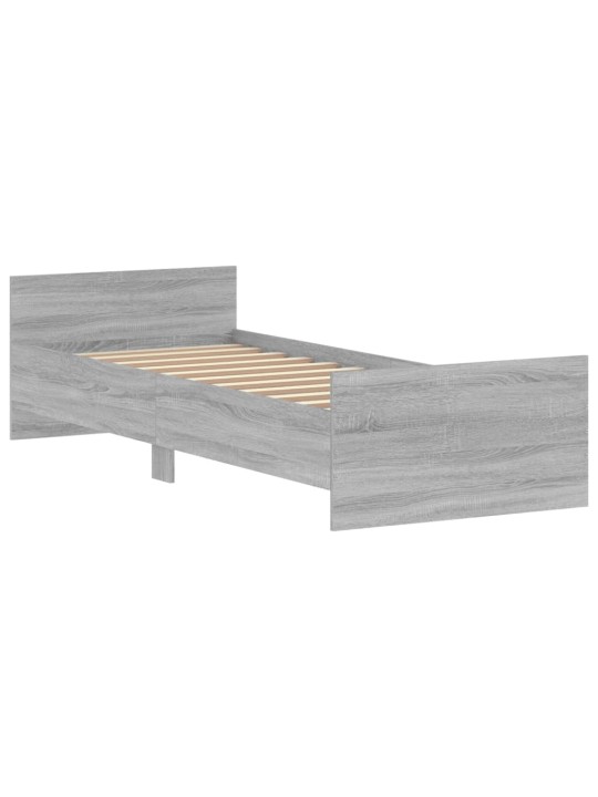 Rám postele šedý sonoma 75x190 cm Small Single kompozitní dřevo