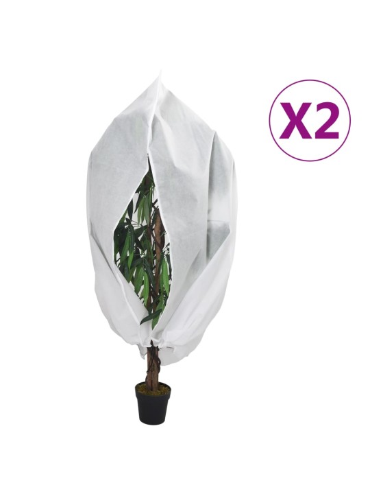 Ochranné návleky na rostliny na zip 2 ks 70 g/m² 1 x 1,55 m