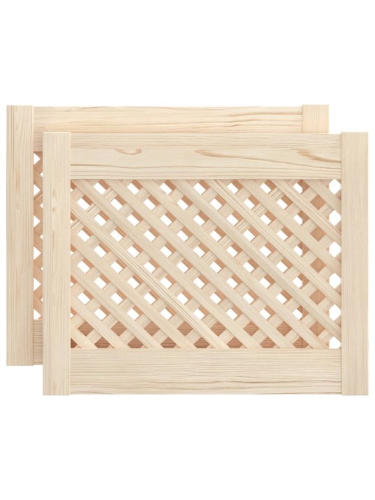 Nábytková dvířka mřížkový design 2 ks 49,5 x 39,5 cm borovice