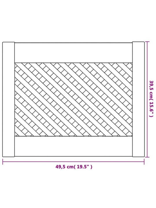 Nábytková dvířka mřížkový design 2 ks 49,5 x 39,5 cm borovice