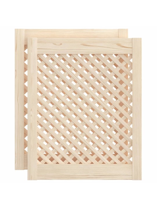 Nábytková dvířka mřížkový design 2 ks 49,5 x 61,5 cm borovice