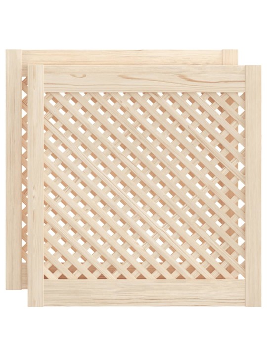 Nábytková dvířka mřížkový design 2 ks 59,5 x 61,5 cm borovice