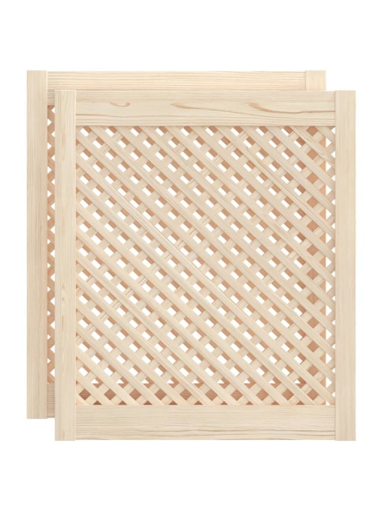 Nábytková dvířka mřížkový design 2 ks 59,5 x 69 cm borovice