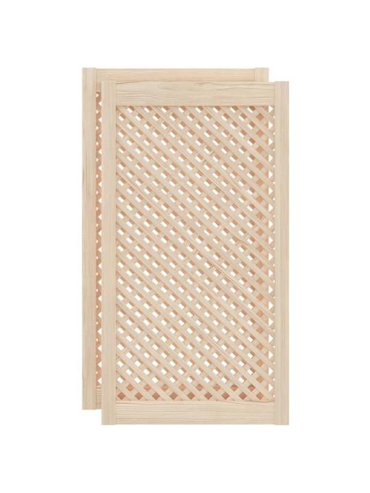 Nábytková dvířka mřížkový design 2 ks 49,5 x 99 cm borovice