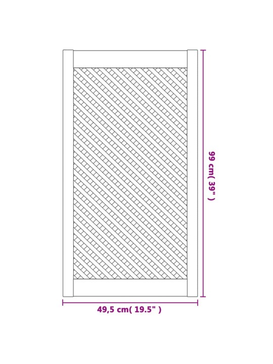 Nábytková dvířka mřížkový design 2 ks 49,5 x 99 cm borovice