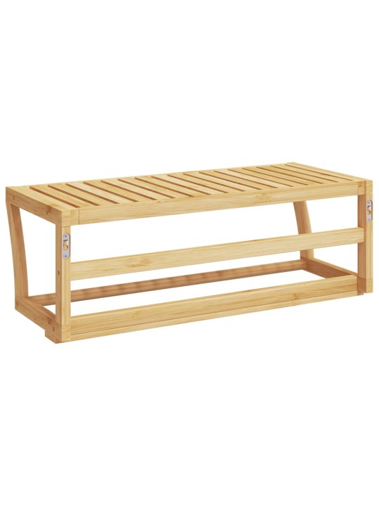 Nástěnná police na ručníky 60 x 25 x 20 cm bambus