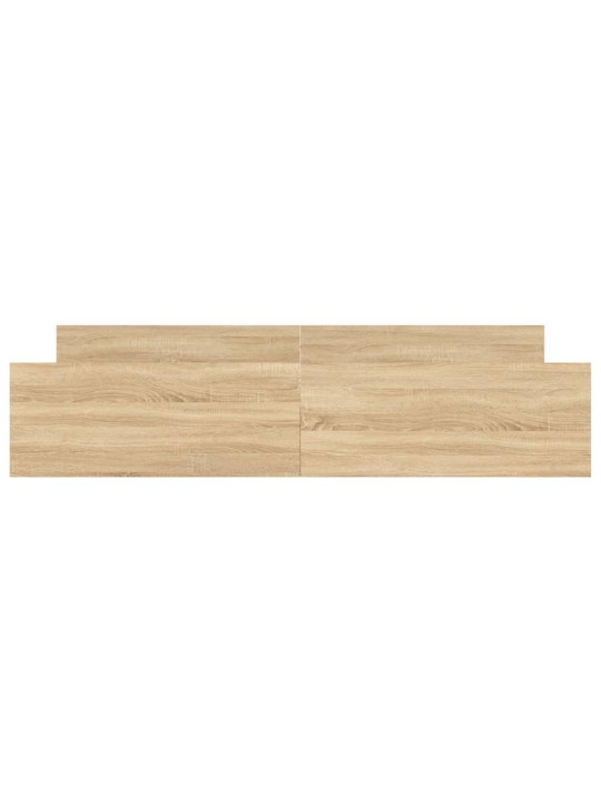 Rám postele s hlavovým a nožním čelem dub sonoma 200 x 200 cm